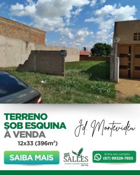 Terreno para venda possui 396 metros quadrados em Jardim Montevidéu - Campo Grande - MS