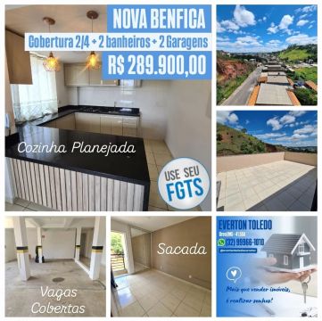 NOVA BENFICA - Cobertura duplex 2/4 + 2 Banheiros + 2 Vagas - Simule seu FINANCIAMENTO CAI