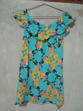 Vestido Floral Azul - Tamanho M