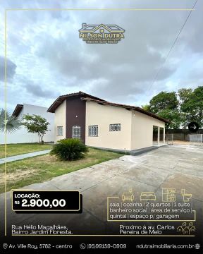 Casa disponível para locação, Rua Hélio Magalhães, bairro Jardim floresta 