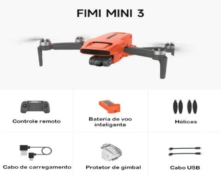  BATERIA E CONTROLE DRONE FIMI MINI3