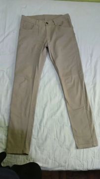 Calça Jeans Skinny Sarja Bege