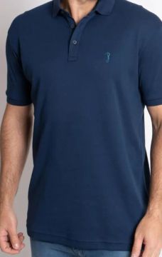 Polo Pima ,Aleatory,Masculina Azul - Novo