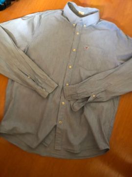 Camisa Masculina Azul Manga Longa hollister tam gg
