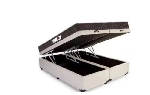 cama box bau e colchao de molas ensacadas king size 
