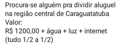 Aluguel para dividir em Caraguatatuba