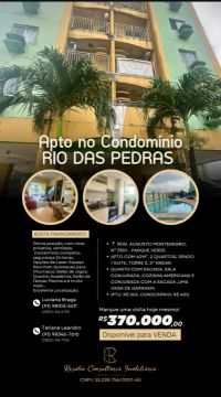RESOLVE CONSULTORIA IMOBILIÁRIA VENDE APTO. COND. RIO DAS PEDRAS