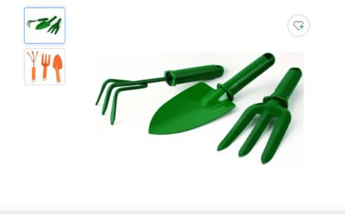kit cuidados com jardim 3 peças
