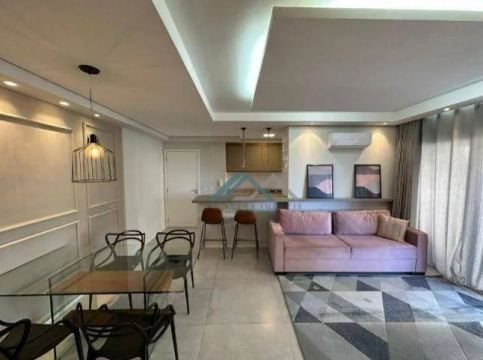 Apartamento Mobiliado com 2 dormitórios, sendo 1 suíte para alugar, 76 m² por R$ 7.645/mês