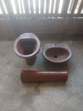 Conjunto antigo  de Cuba e Pia para Banheiro 