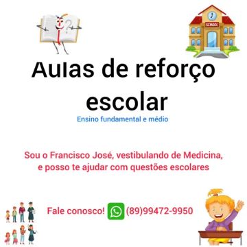 Aulas de reforço escolar ( ensino fundamental e médio)