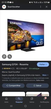 TELA SAMSUNG QLED Q70A(DEFEITO)