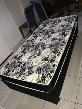Cama Box Solteiro com Colchão 