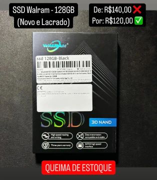 SSD 128GB Walram (Novo e Lacrado) PROMOÇÃO