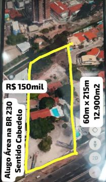 Alugo Área na BR 230 ( 12.900m2)  Sentido João Pessoa - Cabedelo 