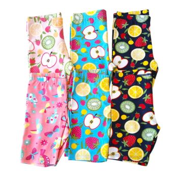 Kit Lote de Bermuda Ciclista Escolar Em Cotton Menina Infantil Marca Boca Grande  6 Peças 