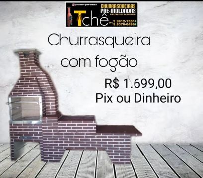 Churrasqueira com Fogão - R$ 1.699,00