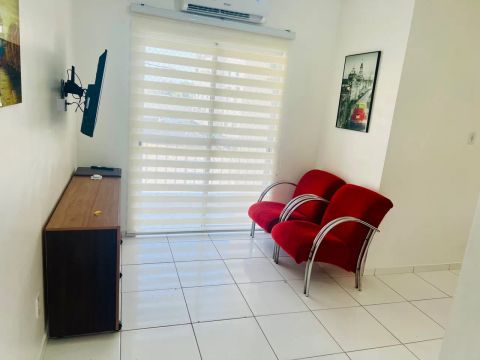 Apartamento mobiliado 3/4 em condomínio fechado.