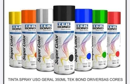 Tinta Spray Tek Bond Super Color Uso Geral 350ml - Diversas Cores