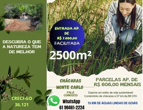 chacaras R$ 5.500 de entrada próximo de aguas lindas com entrada no boleto bancário