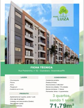 Repasse, apartamento de 3/4  *54