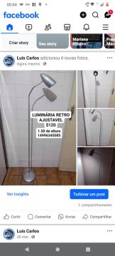 Luminária de retrô 