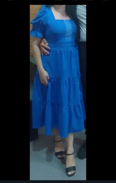 Vestido midi Azul