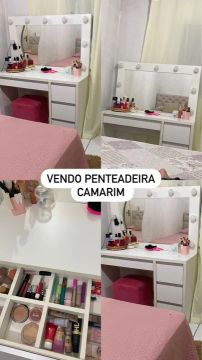 Penteadeira camarim com espelho 