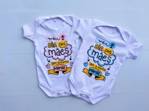 Body de bebê personalizado dia das mães presente