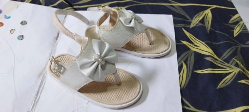 Sandálias Bebê Menina Branca com Laço