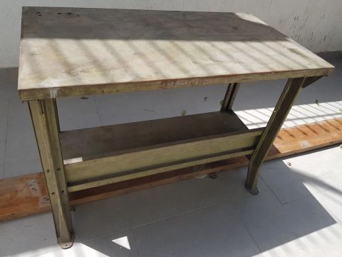 Bancada Eberle Para Oficina Mecânica Em Aço Antiga