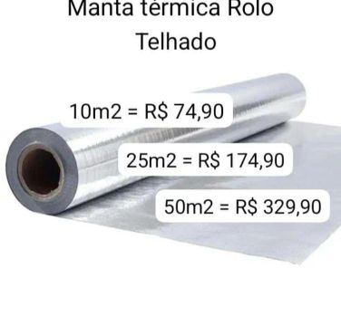 Manta Térmica para Telhado - Rolo de 50m²