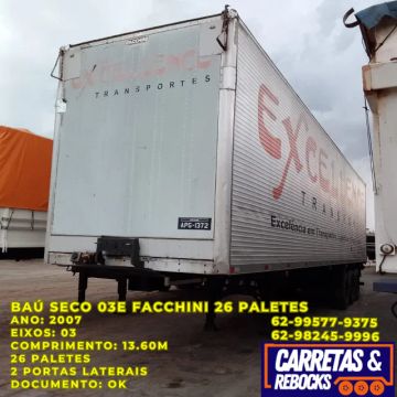 CARRETA LS BAU SECO FACCHINI 3E 26 PALETES 2007 