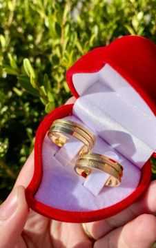 Alianças de Casamento ouro 18k 