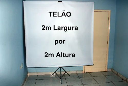 Telão 100 Pol + Tripé Projeção Palestra Igreja Escola Foto 2x2metros