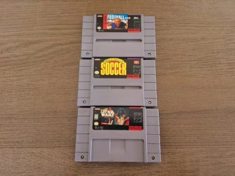 Lote Com 3 Cartuchos Super Nintendo Snes Funcionando