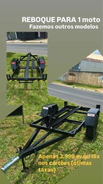 Reboque para moto 0km 2025 a pronta entrega 