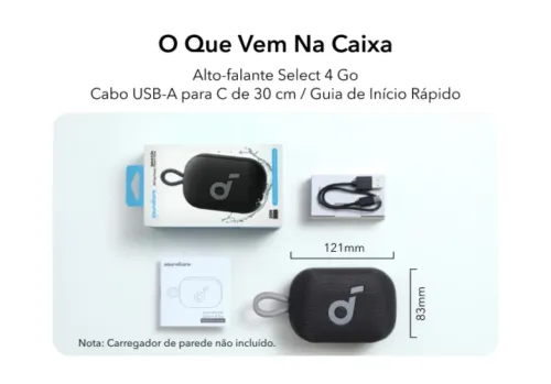 CAIXA DE SOM ANKER SELECT GO 4 !LACRADO!