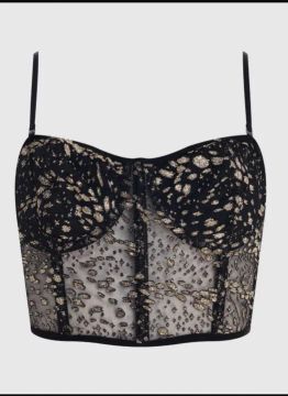 Corset brilho dourado da bobô