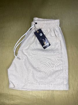 Shorts de linho bege - Cisne