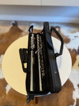 Flauta Em Dó C Niquelada Com Estojo Cor Prateado