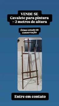 Cavalete para pintura - 2 metros de altura