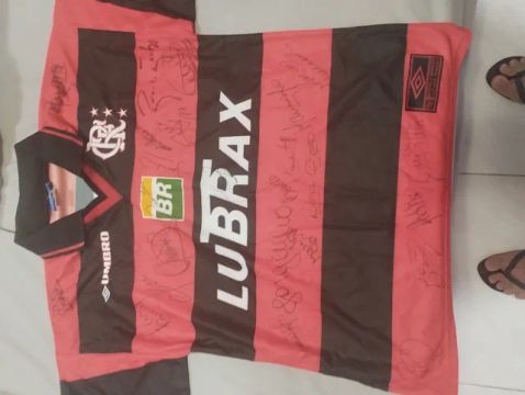 Flamengo camisa autografada 1999