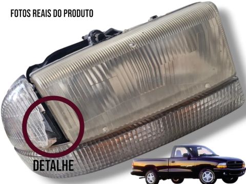 Farol Completo Dianteiro direito Dodge Dakota 1999 DETALHE