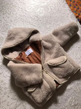 Casaco de Pelúcia Bege - Zara