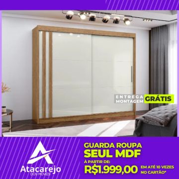 Guarda Roupa MDF Casal Entrega e Montagem Grátis