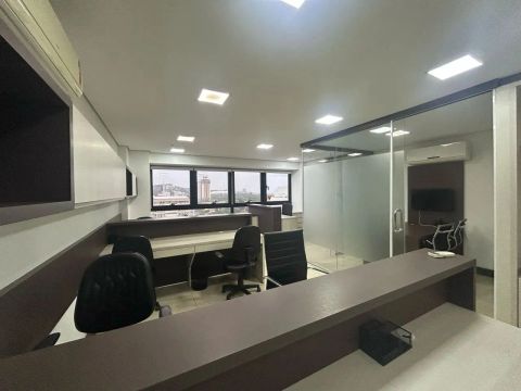 VENDA- Sala comercial mobiliada no Walk Offices, 63m2 com vaga - Praia de Belas
