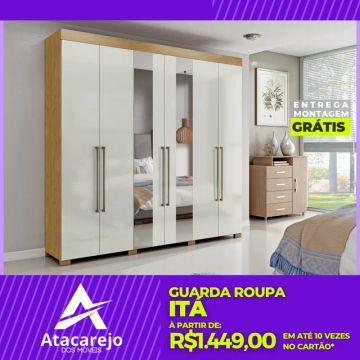 Guarda Roupa Casal Entrega e Montagem Grátis 