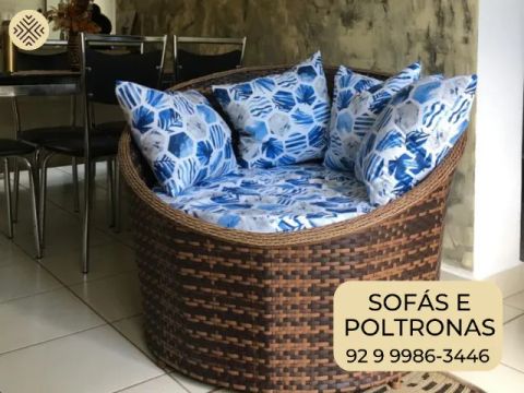sofa em fibra sintetica