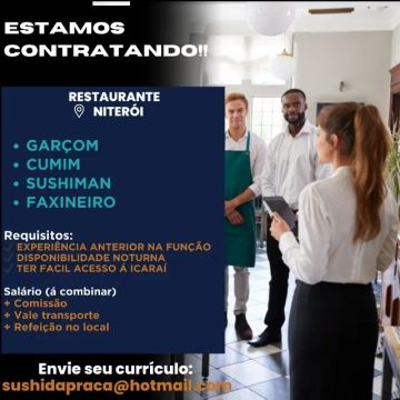 Vagas de emprego - Niterói, Rio de Janeiro